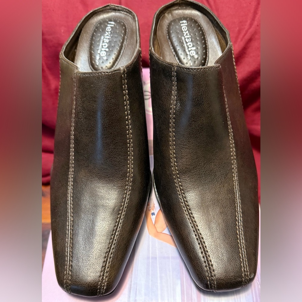 Mavi Dark Brown Leather Heels